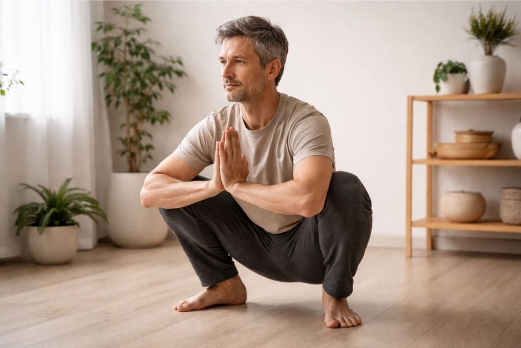 deep squat mobility exercise for joint health and independence
