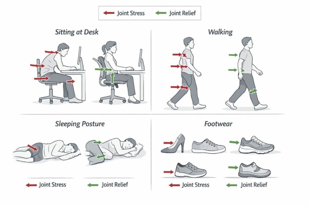 how daily lifestyle habits affect joint health over time